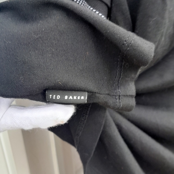 Ted Baker London Mens Black Polo Shirt Size 5 (XL) Cotton Modal Blend - Picture 6 of 6
